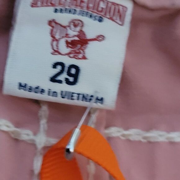 * * TRUE RELIGION DUSTRY ROSE STRETCHY STRAIGHT LEG JEANS - Picture 7 of 10